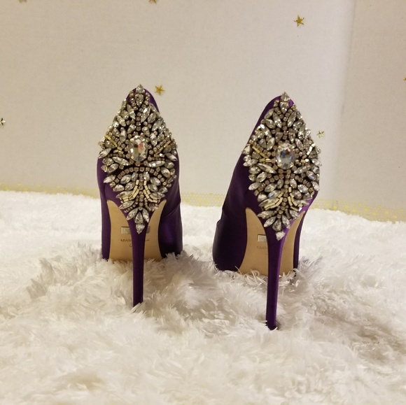 Bradgley Mischka Kiara Shoes - Purple Kiara Embellish Badgley Mischka Shoe